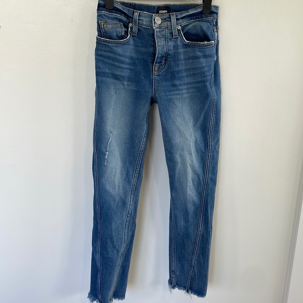 Hudson Rival Seamed High rise straight jeans. Size 24